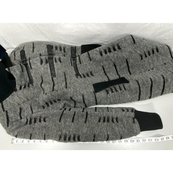 Anthropology Tracy Weese Wool Blend Jacket Knit Trim Car Coat Gray Black - Picture 8 of 9